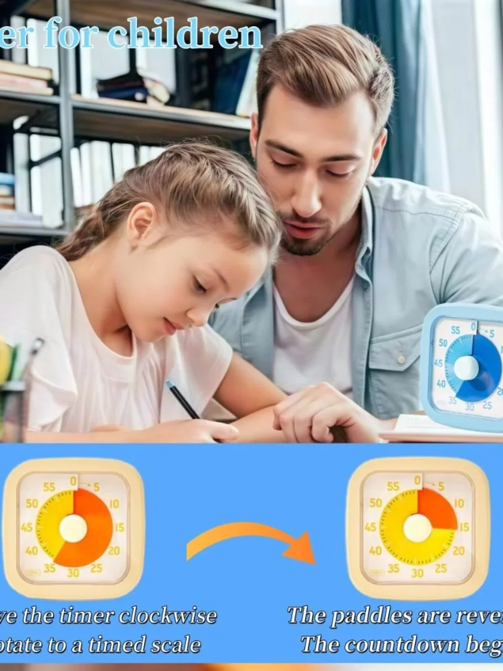 Visual Timer for Kids Timer Home - 60 Minute Kids Visual Timer for Classroom Hom